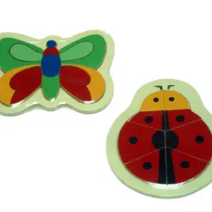 Wooden Puzzles for Toddlers 1 2 3 Years Old, Boys & Girls Educational Toys Gift with 2 insect Patterns